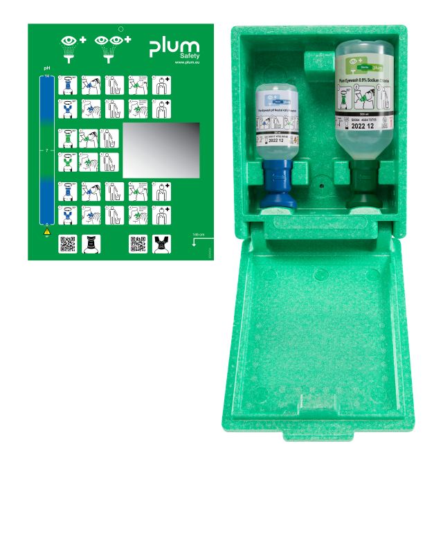 Kombi Augenspülstation in Wandbox