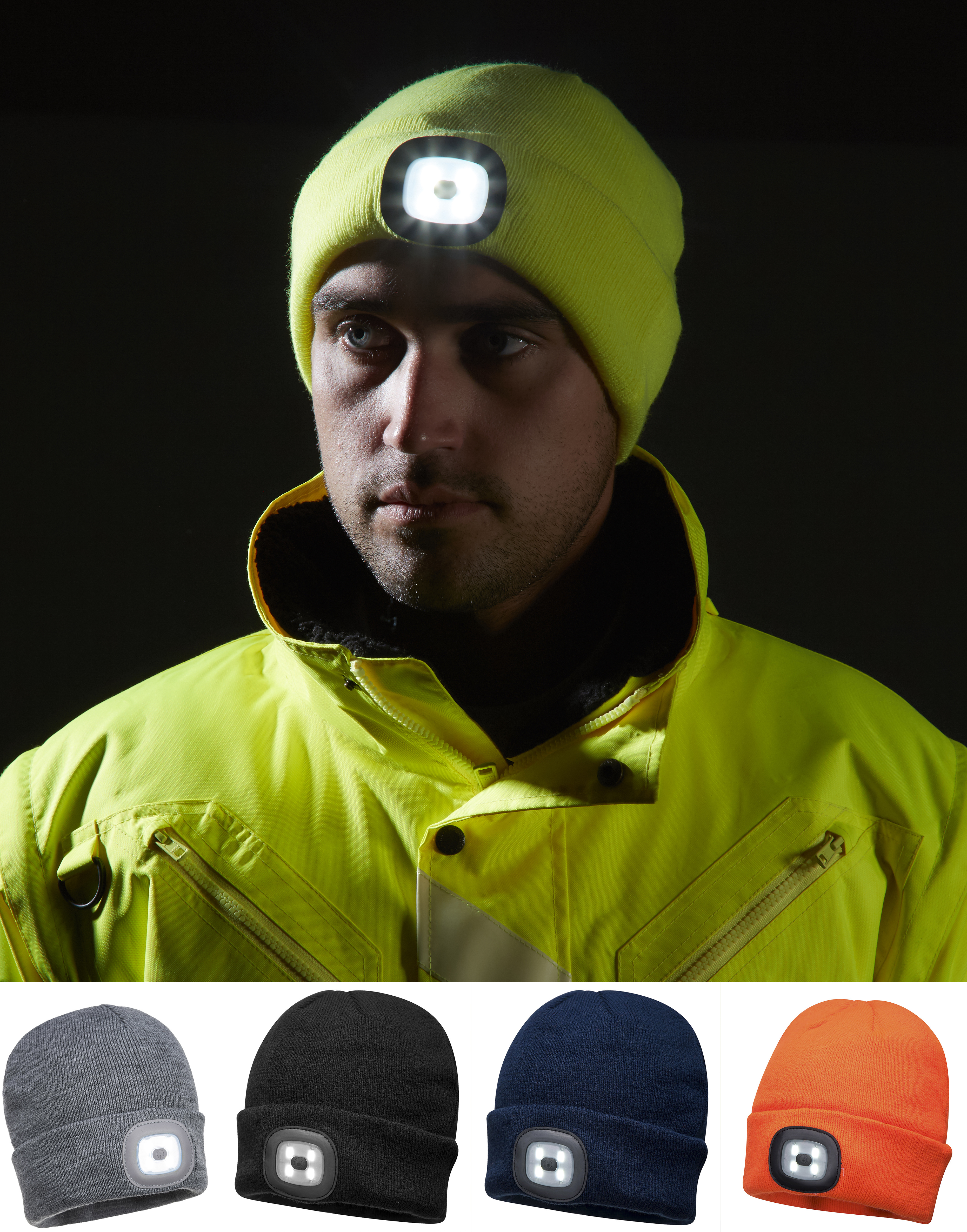 Beanie Mütze mit LED-Lampe