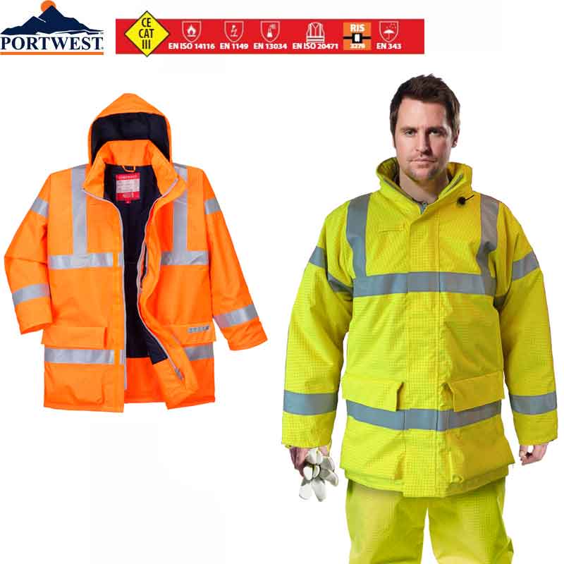 Bizflame Multinorm Warnschutz-Regenjacke