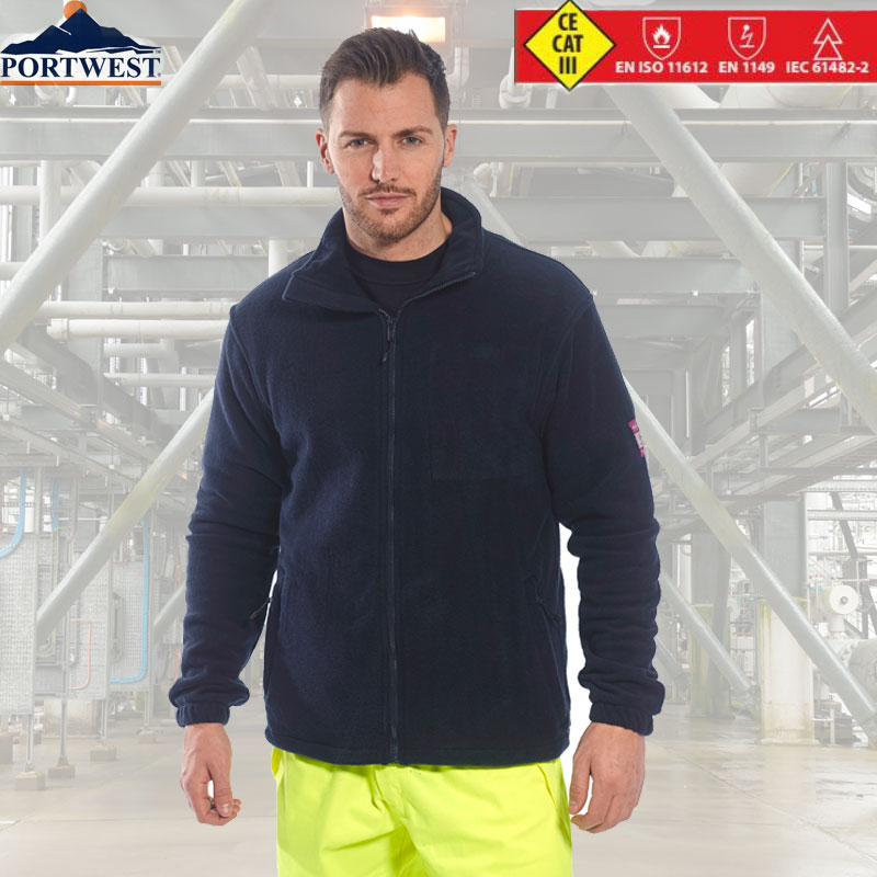 Flammhemmende, antistatische Fleecejacke