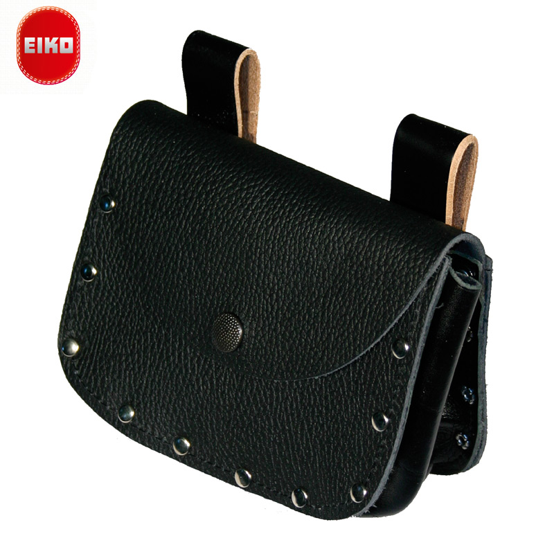 Eiko Nageltasche doppelt mit Deckel und Nieten