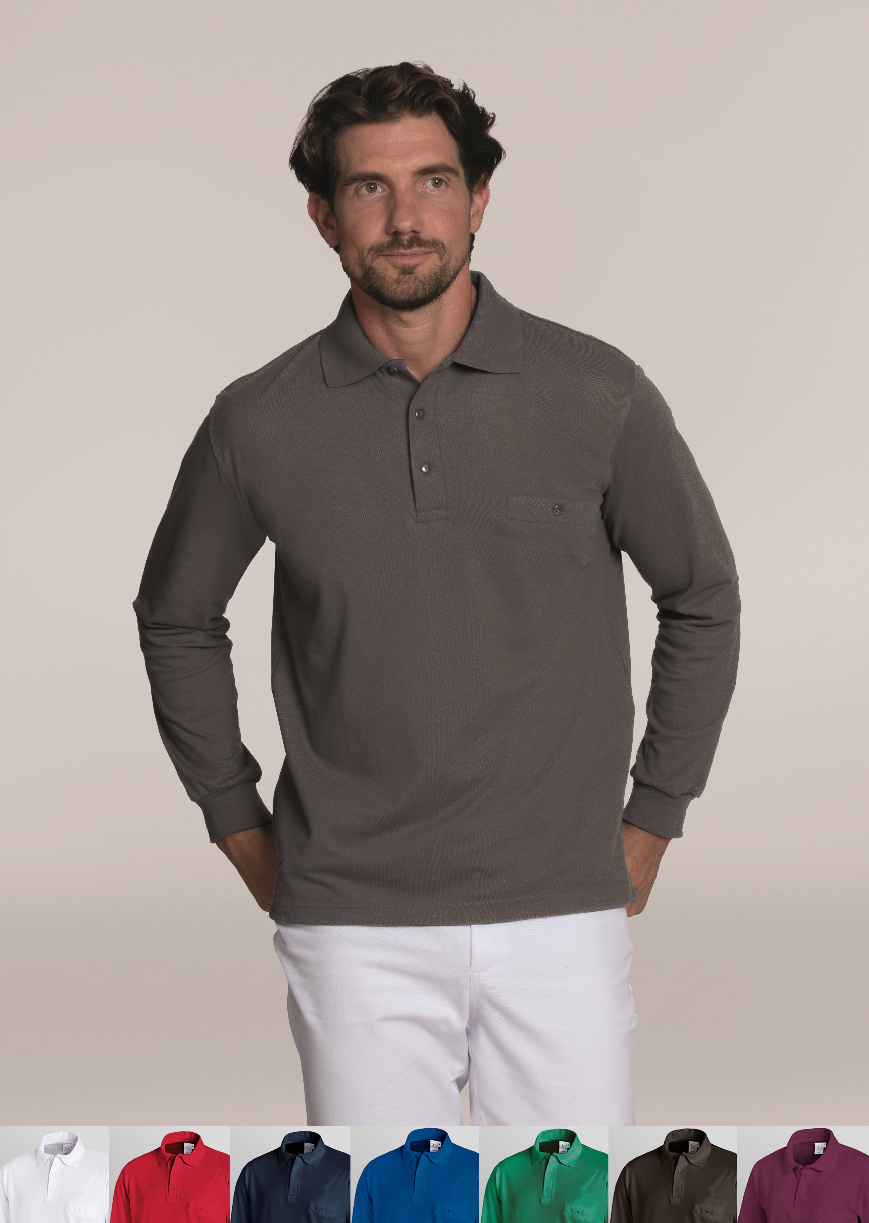 Leiber Poloshirt Langarm Unisex 08/841