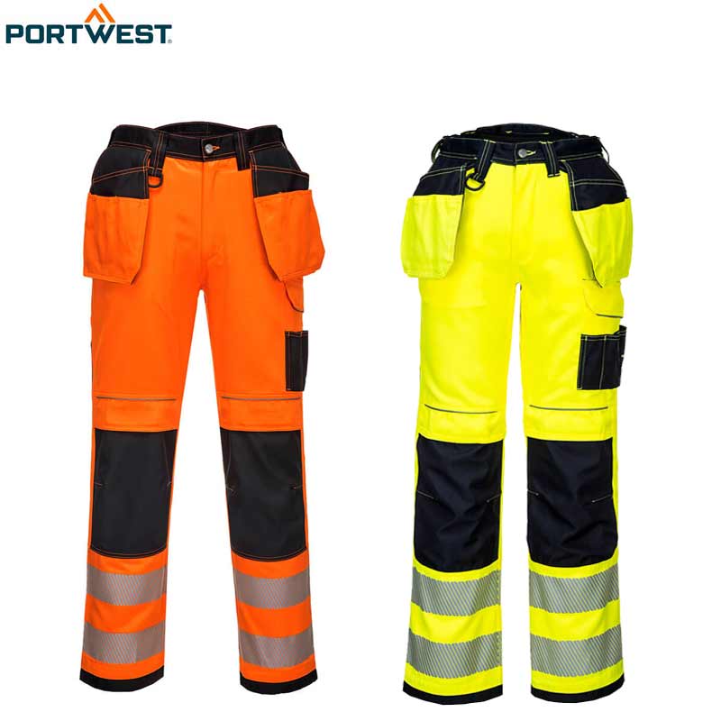 PW3 Warnschutz Stretchhose mit Holstertaschen
