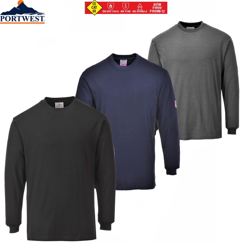 Flammhemmendes, antistatisches Langarmshirt
